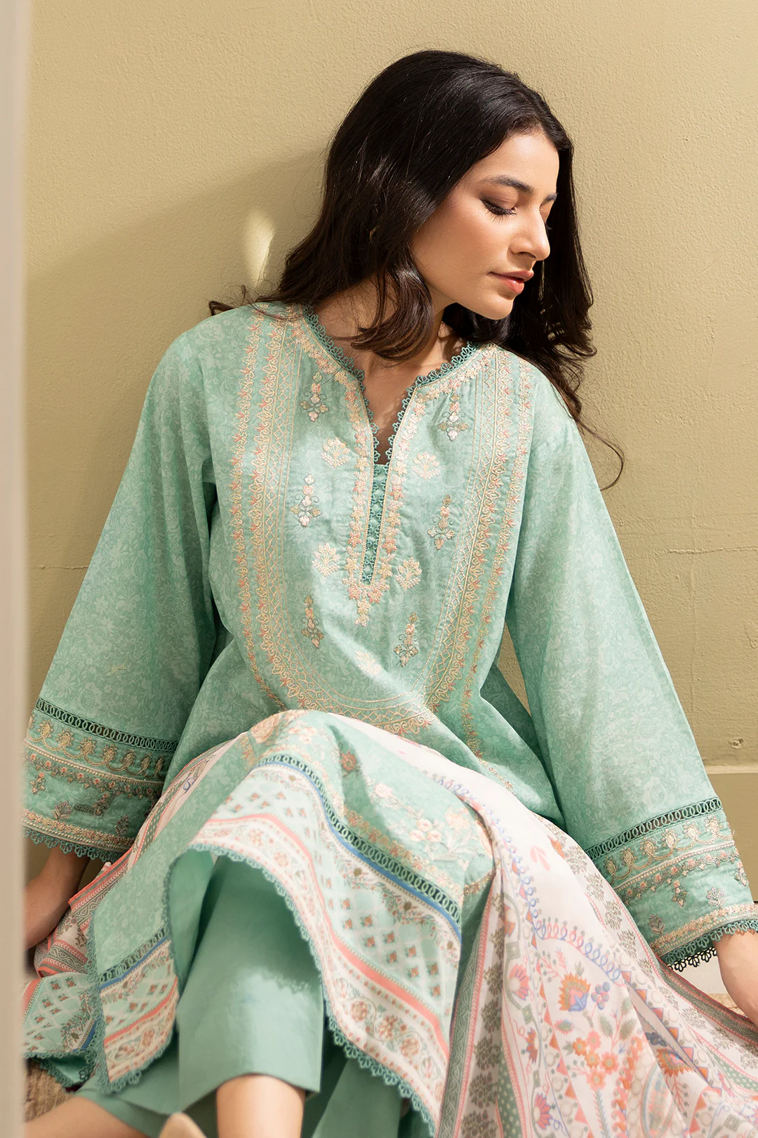 Embroidered Shirt Shalwar Dupatta - 0341 - Image 3