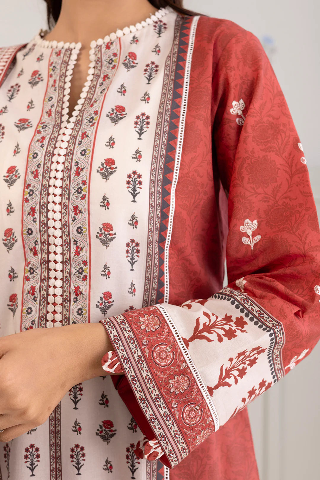 Embroidered Shirt Shalwar Dupatta - 0344 - Image 3