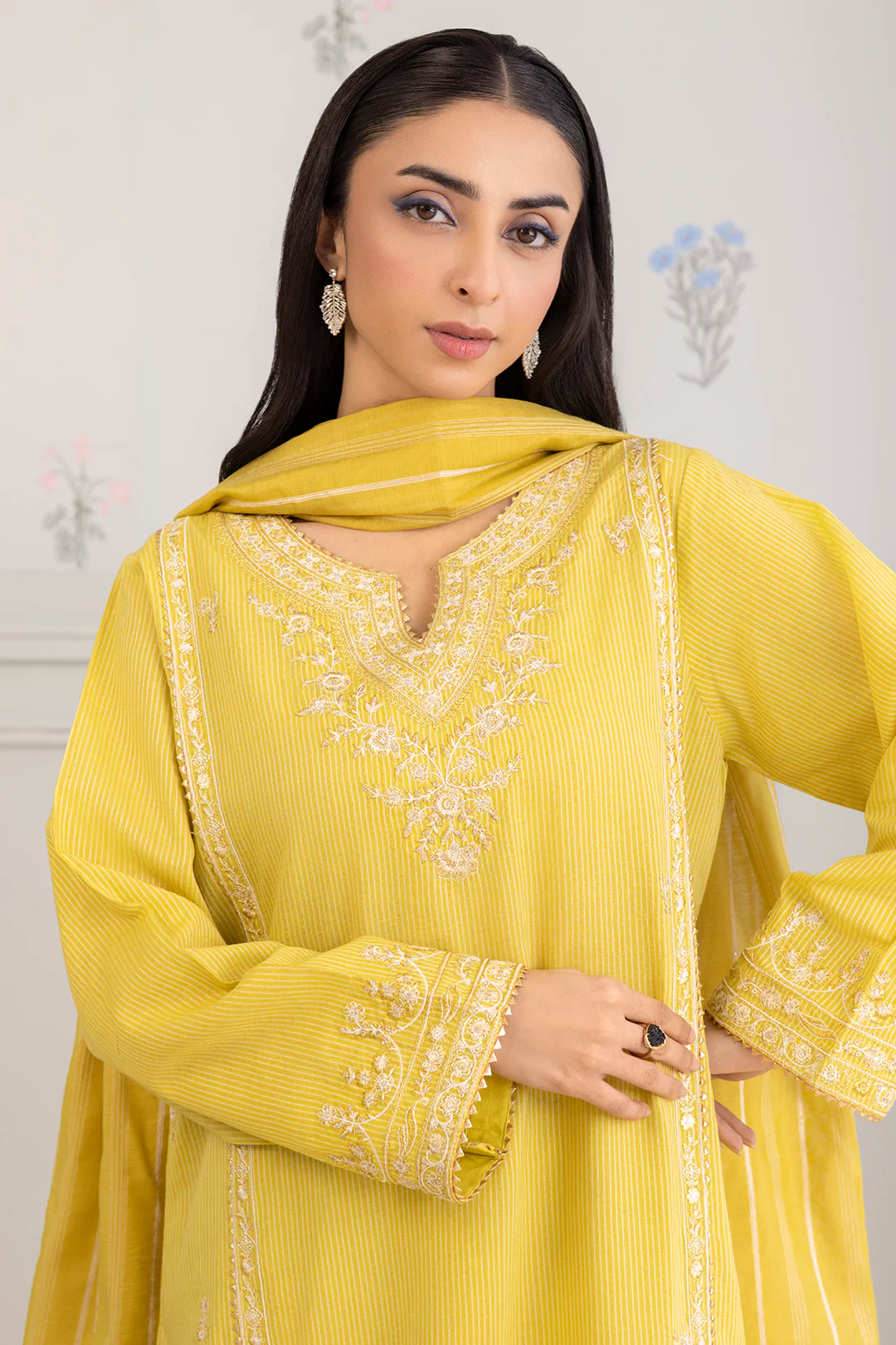 Embroidered Shirt Shalwar Dupatta - 0349 - Image 3