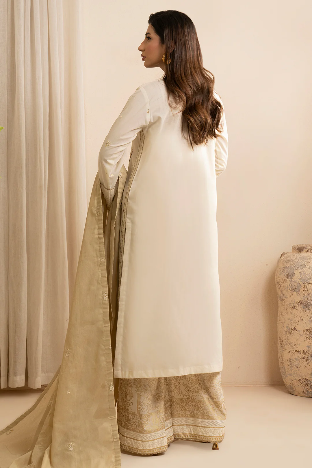 Embroidered Shirt Shalwar Dupatta - 0351 - Image 12