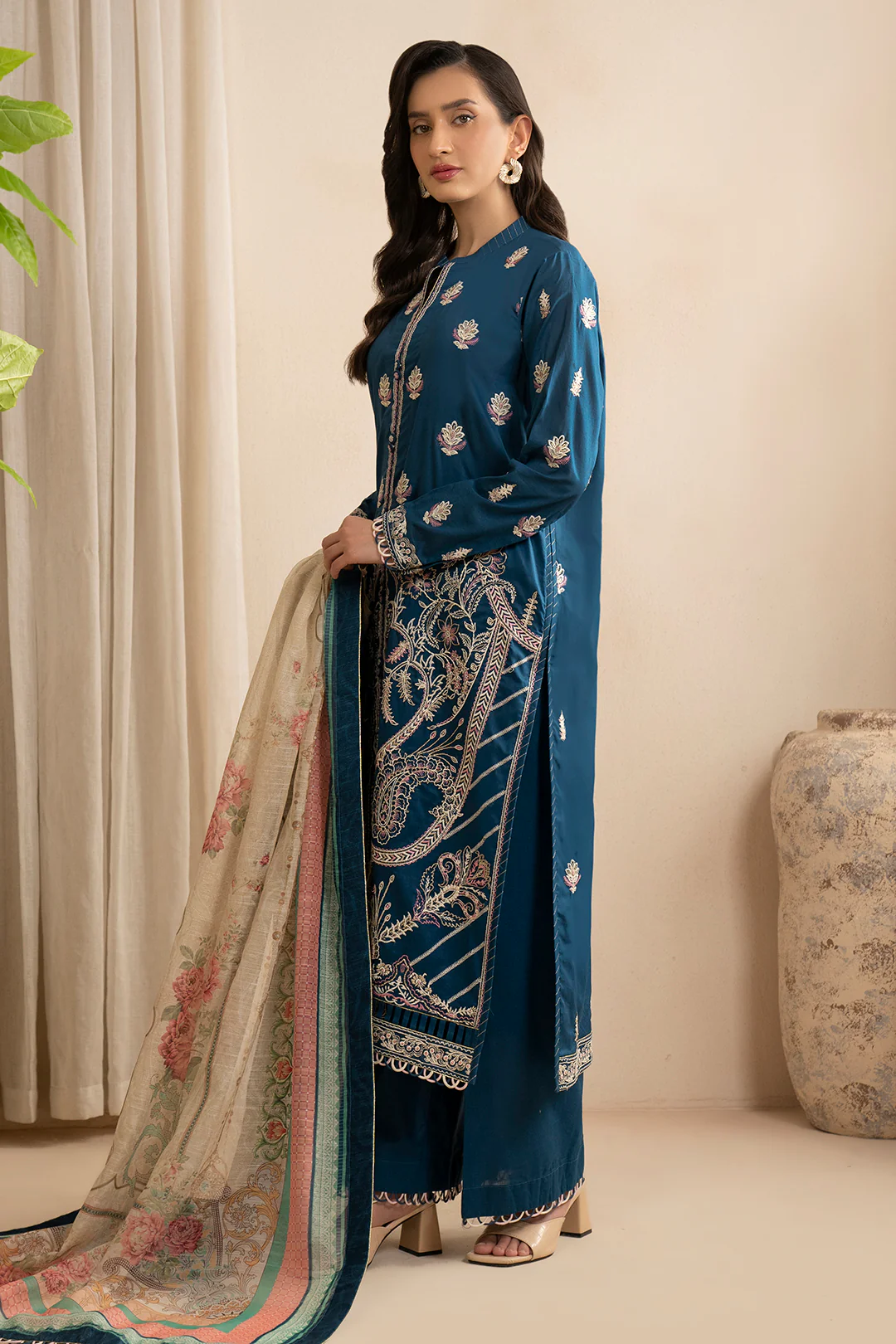Embroidered Shirt Shalwar Dupatta - 0353 - Image 8