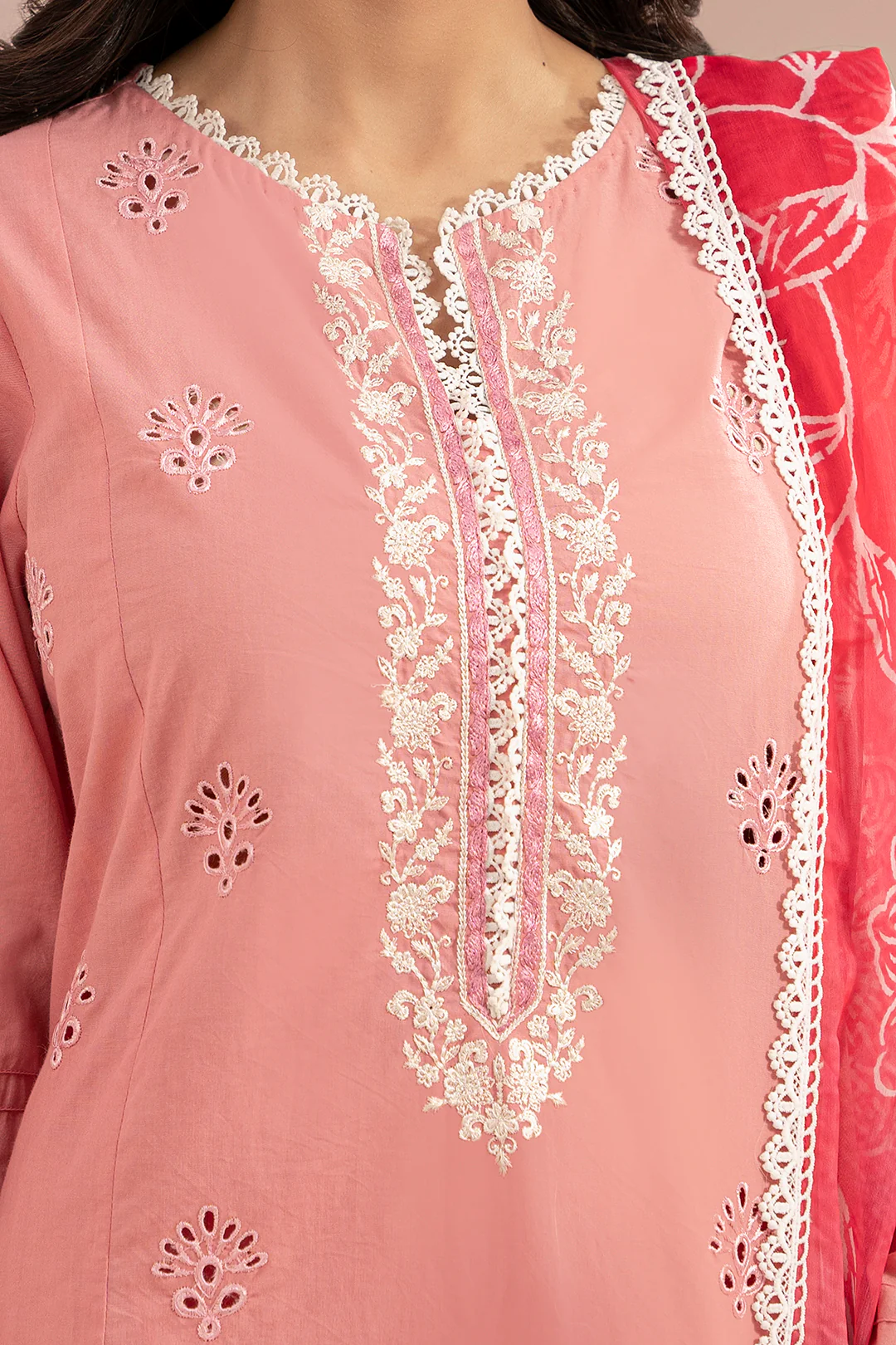 Embroidered Shirt Shalwar Dupatta - 0356 - Image 4