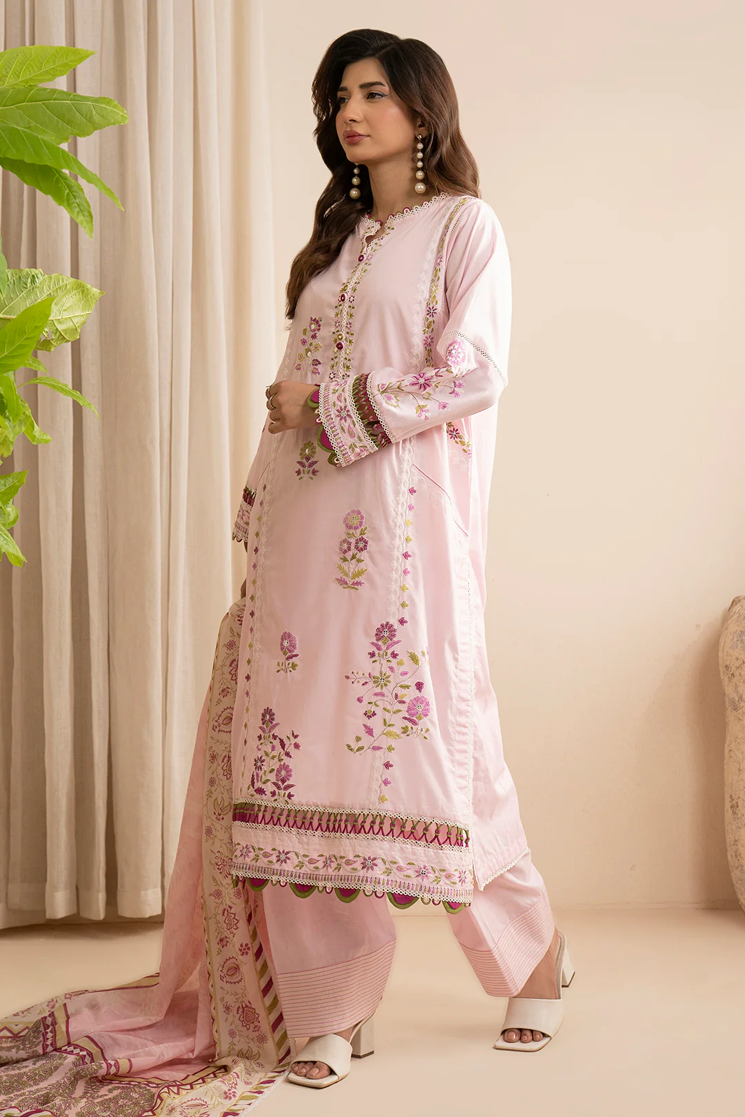 Embroidered Shirt Shalwar Dupatta - 0357 - Image 13