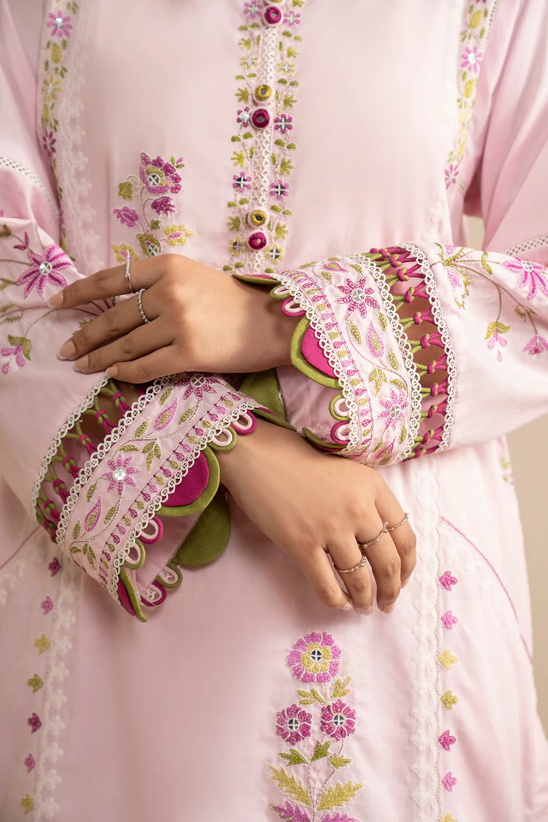 Embroidered Shirt Shalwar Dupatta - 0357 - Image 5