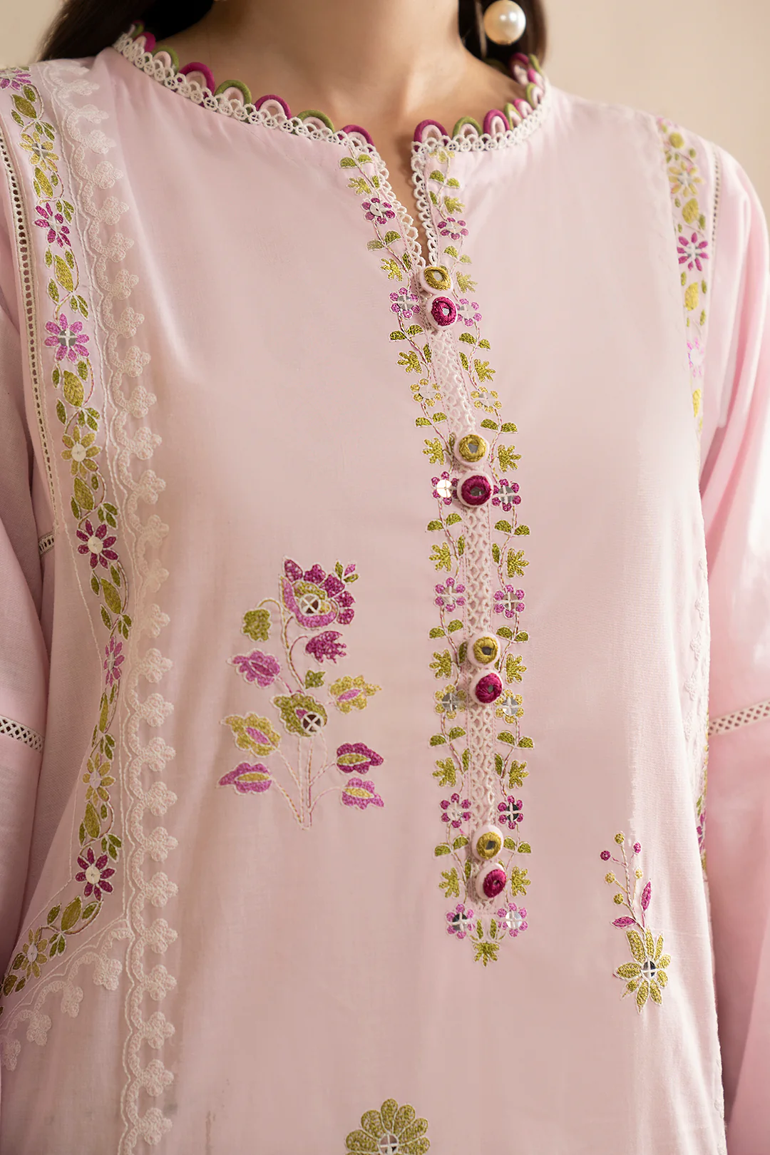 Embroidered Shirt Shalwar Dupatta - 0357 - Image 9