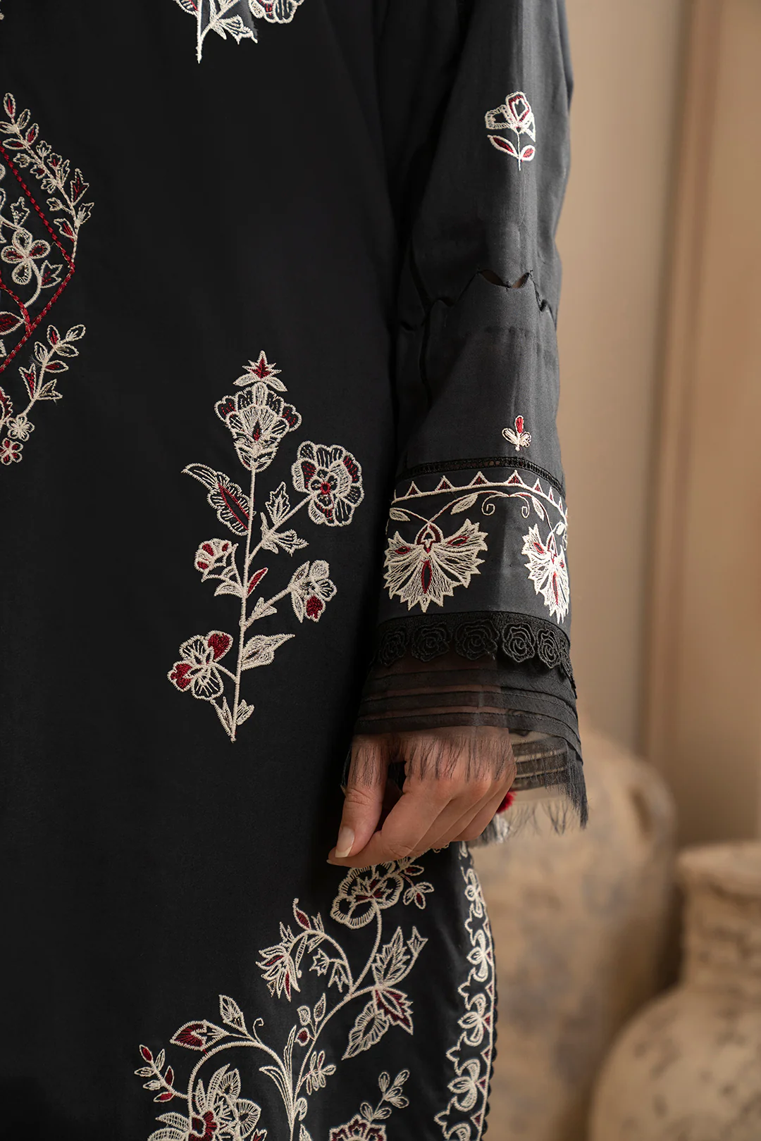 Embroidered Shirt Shalwar Dupatta - 0362 - Image 11