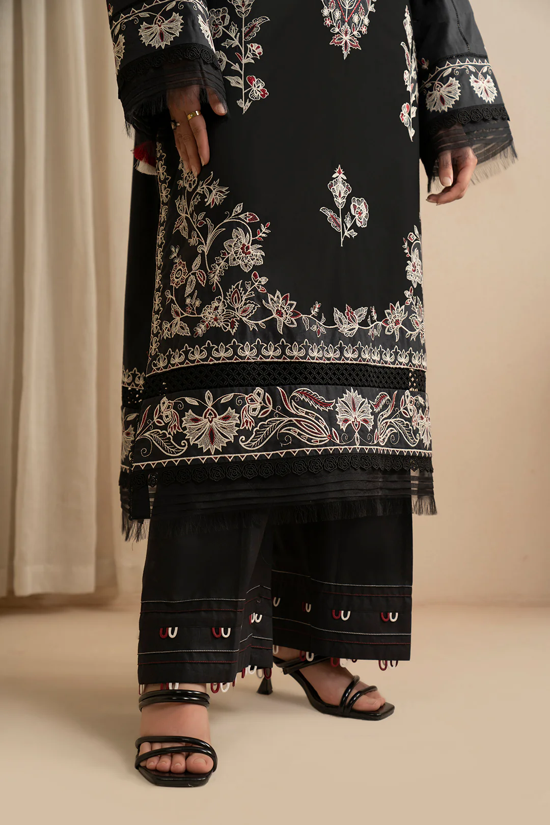 Embroidered Shirt Shalwar Dupatta - 0362 - Image 12