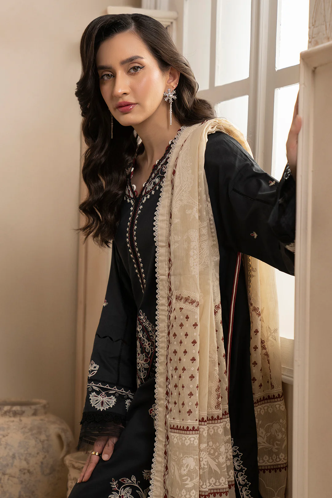 Embroidered Shirt Shalwar Dupatta - 0362 - Image 7