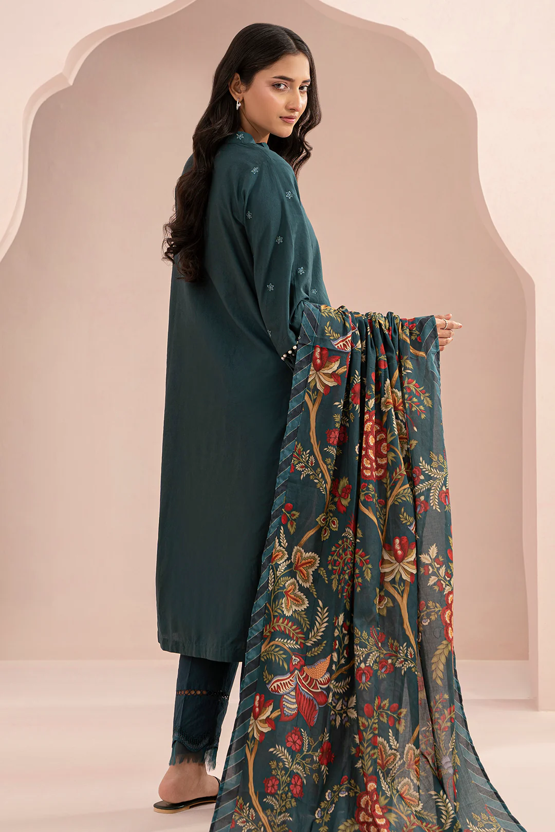 Embroidered Shirt Shalwar Dupatta - 0364 - Image 6