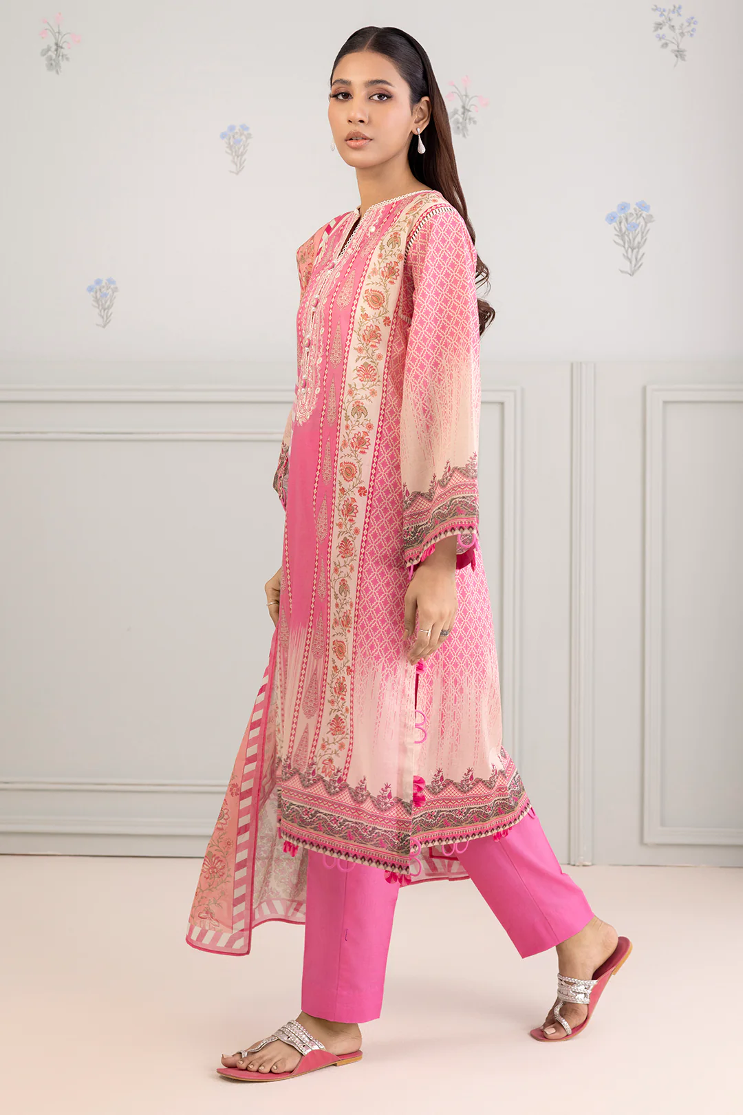 Embroidered Shirt Shalwar Dupatta - 0399 - Image 3