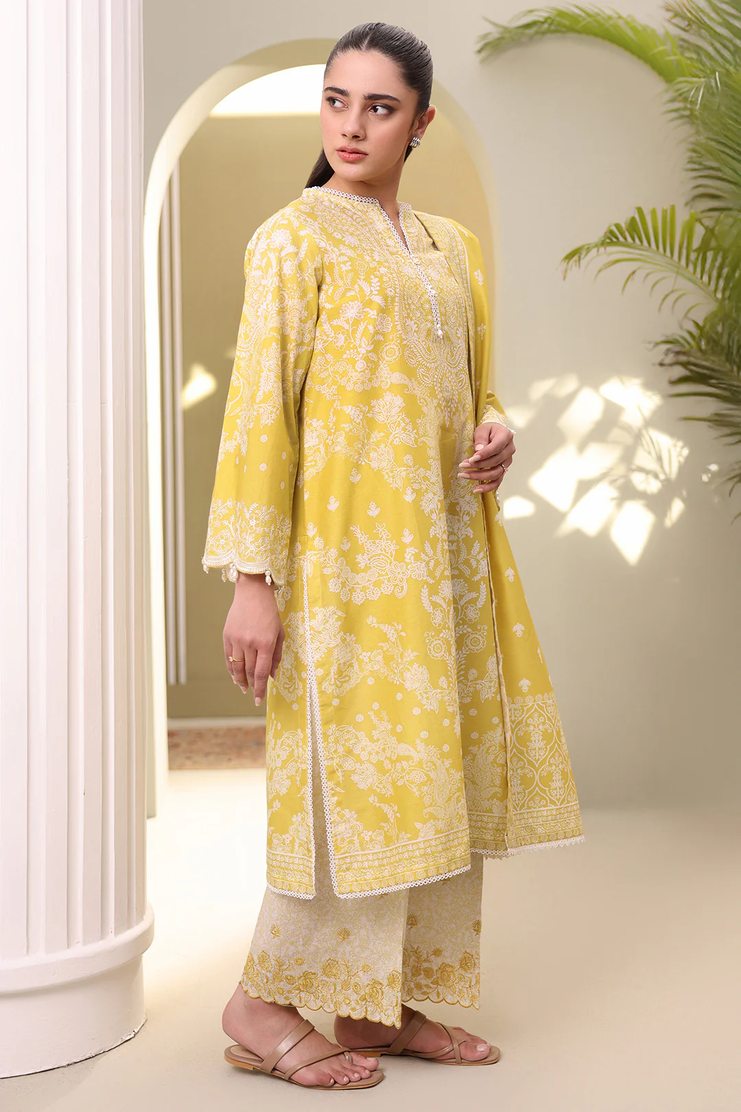 Embroidered Shirt Shalwar Dupatta - 0400 - Image 11