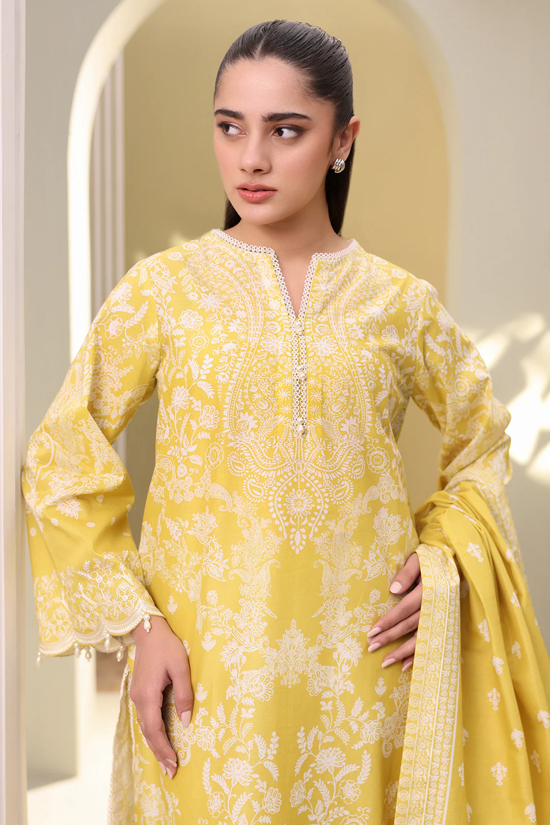 Embroidered Shirt Shalwar Dupatta - 0400 - Image 2