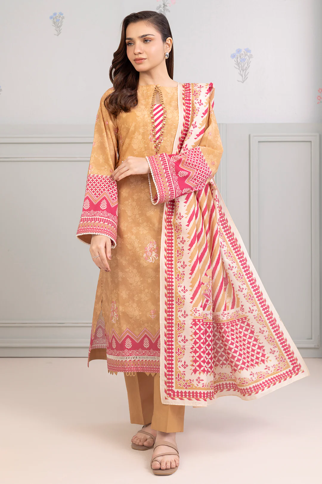 Embroidered Shirt Shalwar Dupatta - 0401