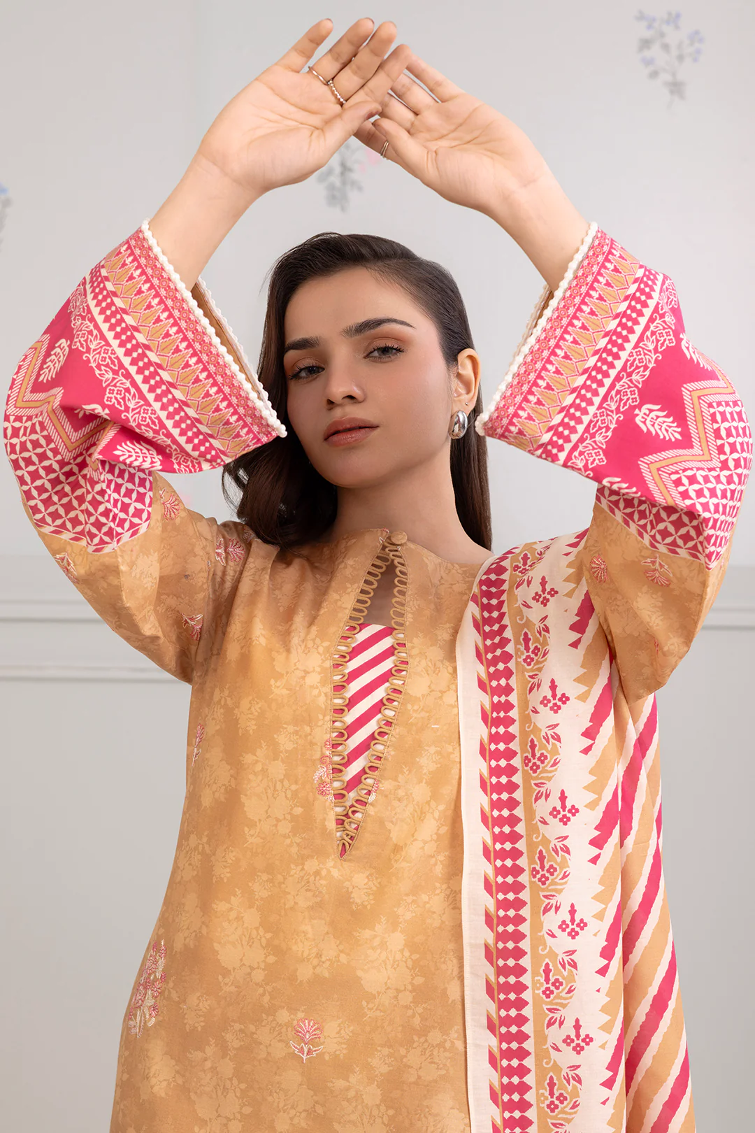 Embroidered Shirt Shalwar Dupatta - 0401 - Image 2