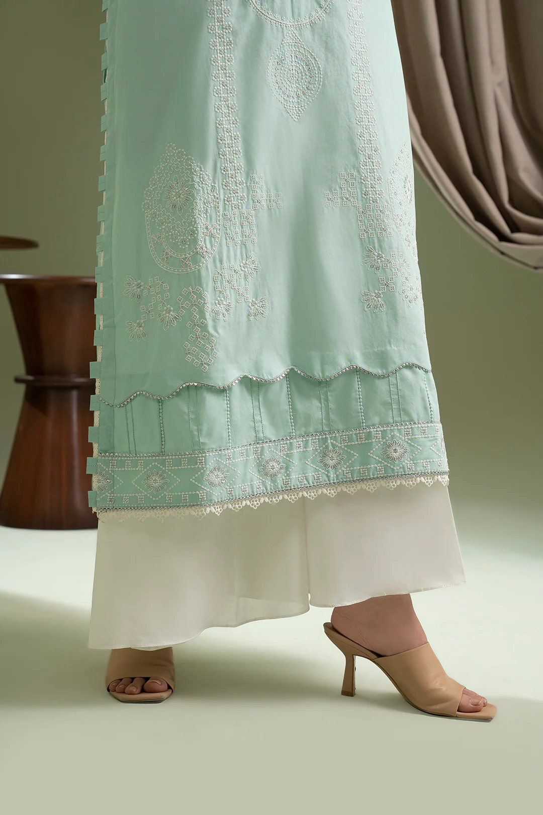 Embroidered Shirt Shalwar Dupatta - 0405 - Image 6