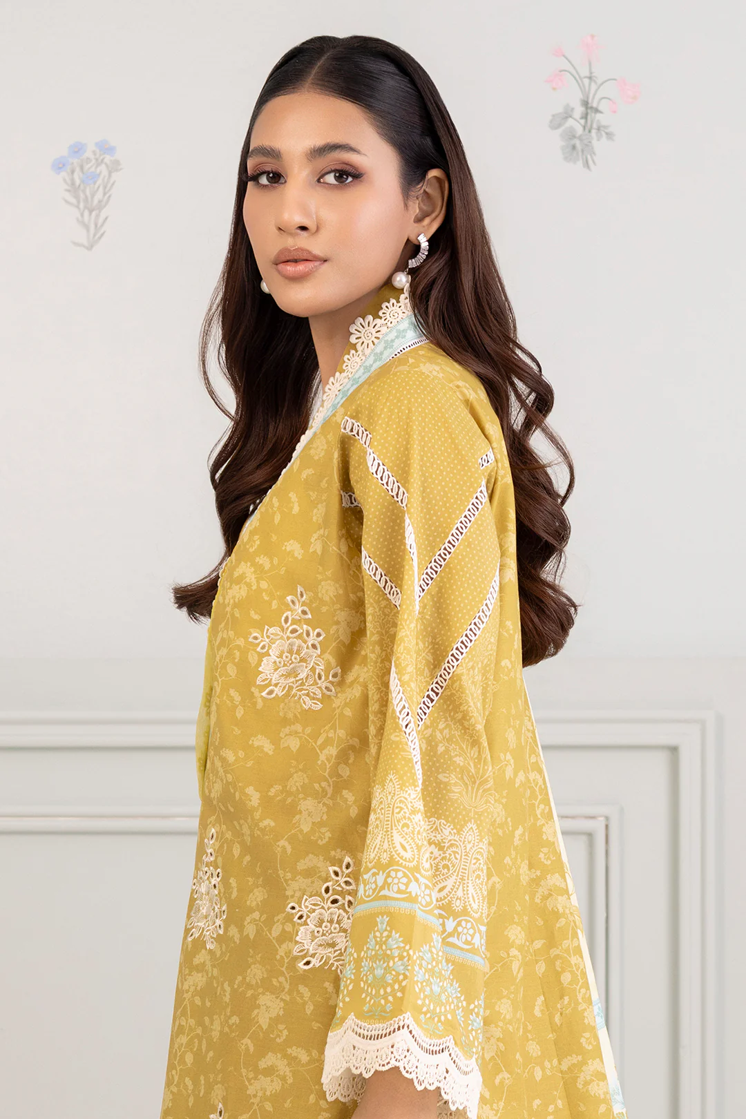 Embroidered Shirt Shalwar Dupatta - 0457 - Image 2