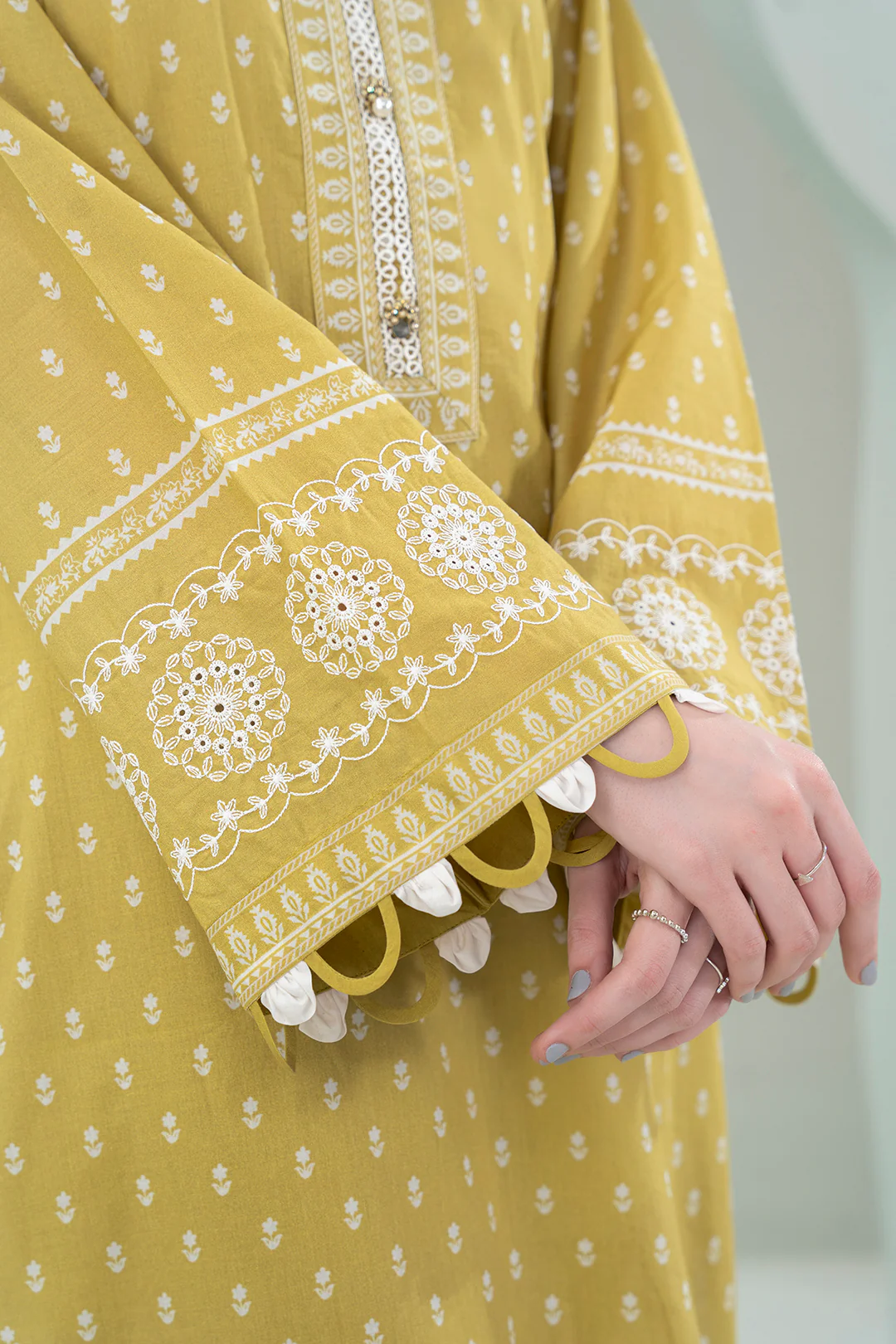 Embroidered Shirt Shalwar Dupatta - 0459 - Image 5