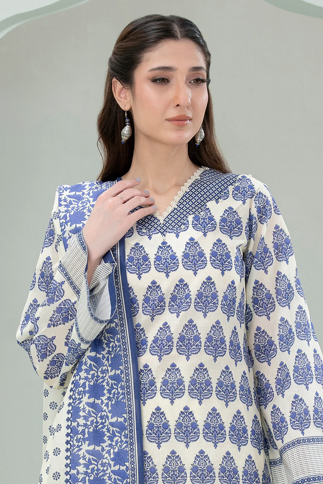 Embroidered Shirt Shalwar Dupatta - 0461 - Image 2