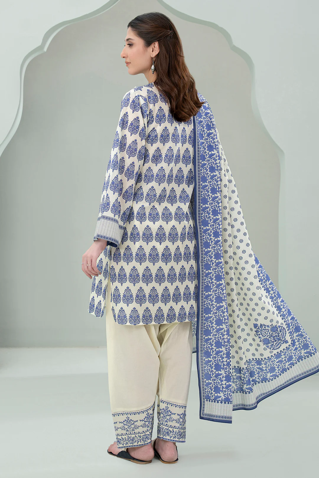 Embroidered Shirt Shalwar Dupatta - 0461 - Image 6