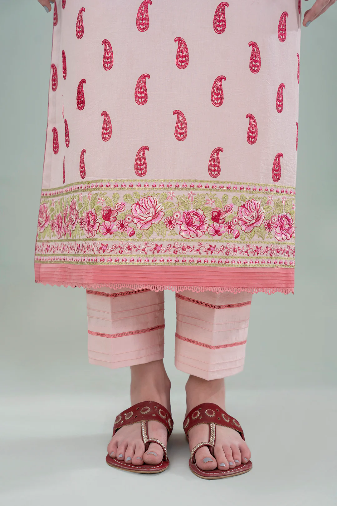 Embroidered Shirt Shalwar Dupatta - 0462 - Image 3