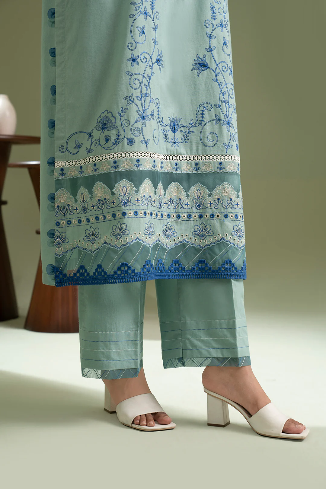 Embroidered Shirt Shalwar Dupatta - 0463 - Image 7