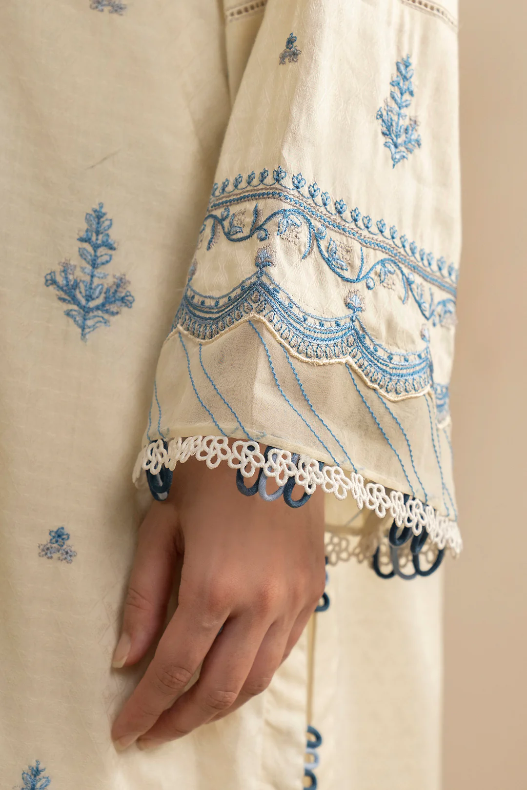 Embroidered Shirt Shalwar Dupatta - 0465 - Image 6