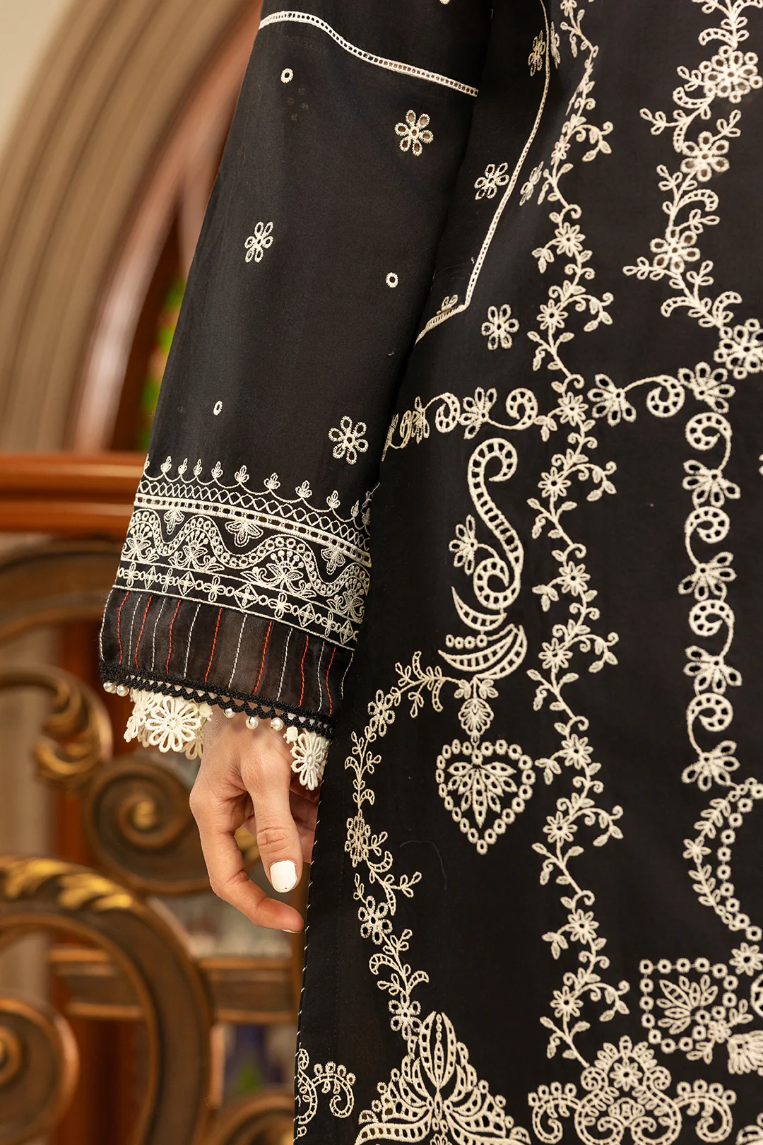 Embroidered Shirt Shalwar Dupatta - 0468 - Image 6