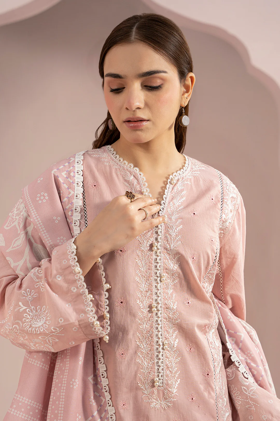 Embroidered Shirt Shalwar Dupatta - 0469 - Image 3