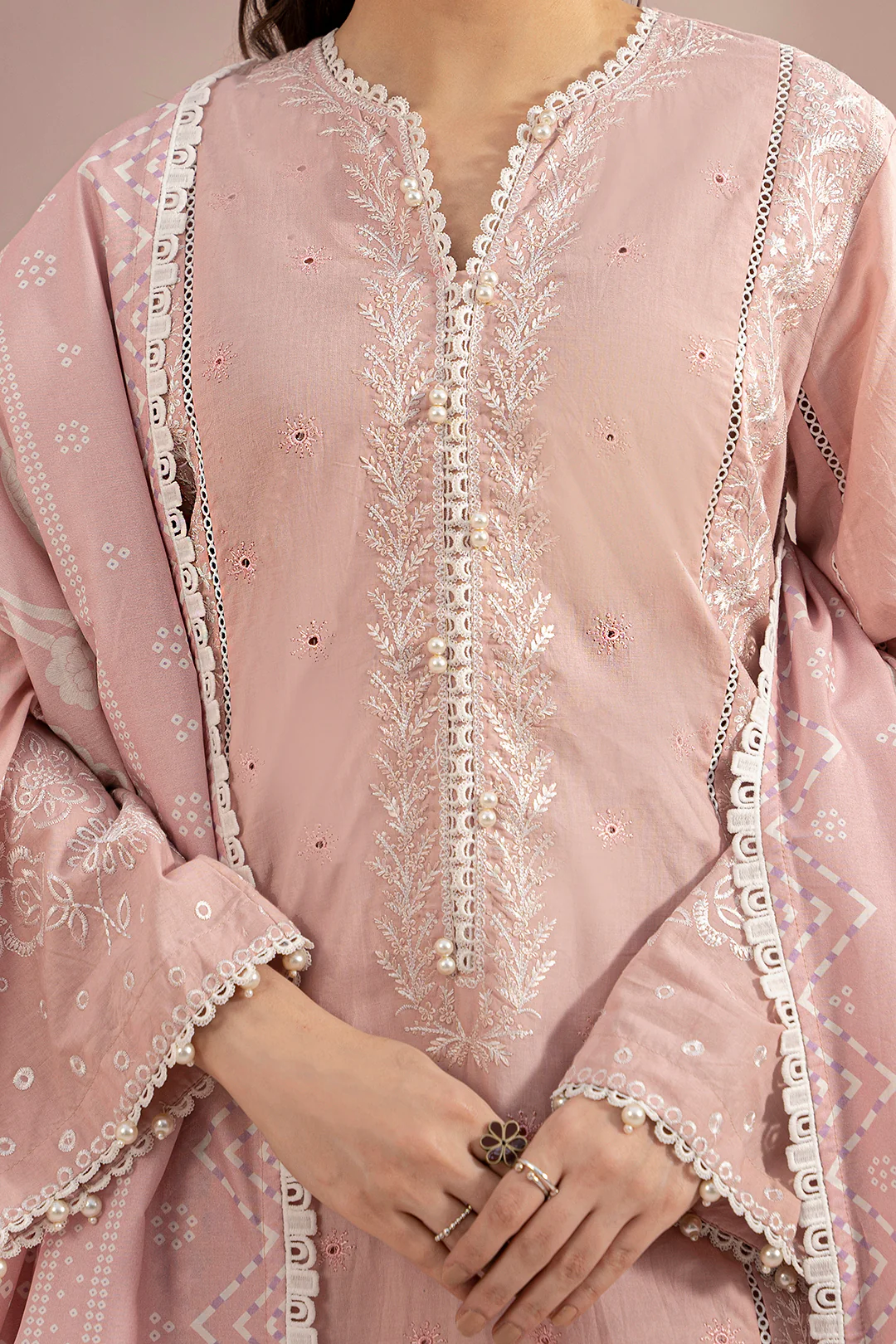 Embroidered Shirt Shalwar Dupatta - 0469 - Image 5