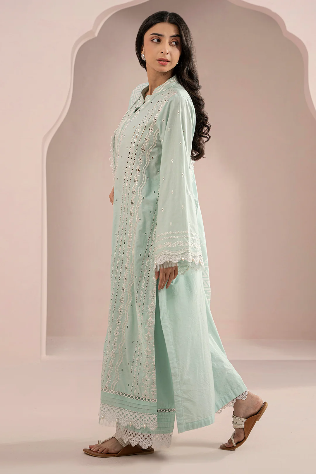 Embroidered Shirt Shalwar Dupatta - 0471 - Image 4