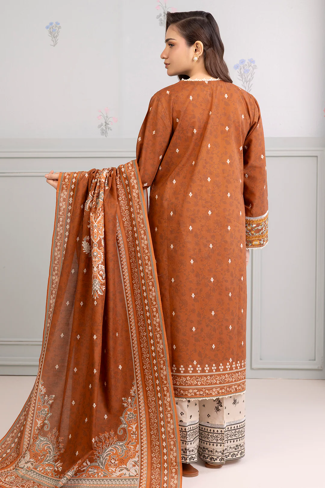Embroidered Shirt Shalwar Dupatta - 0522 - Image 6
