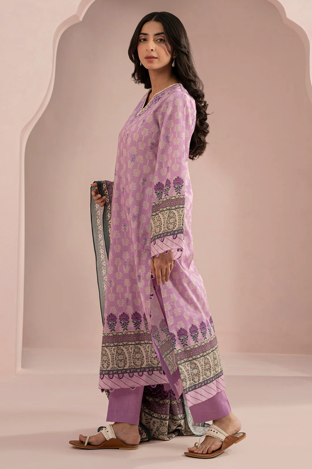 Embroidered Shirt Shalwar Dupatta - 0525 - Image 5