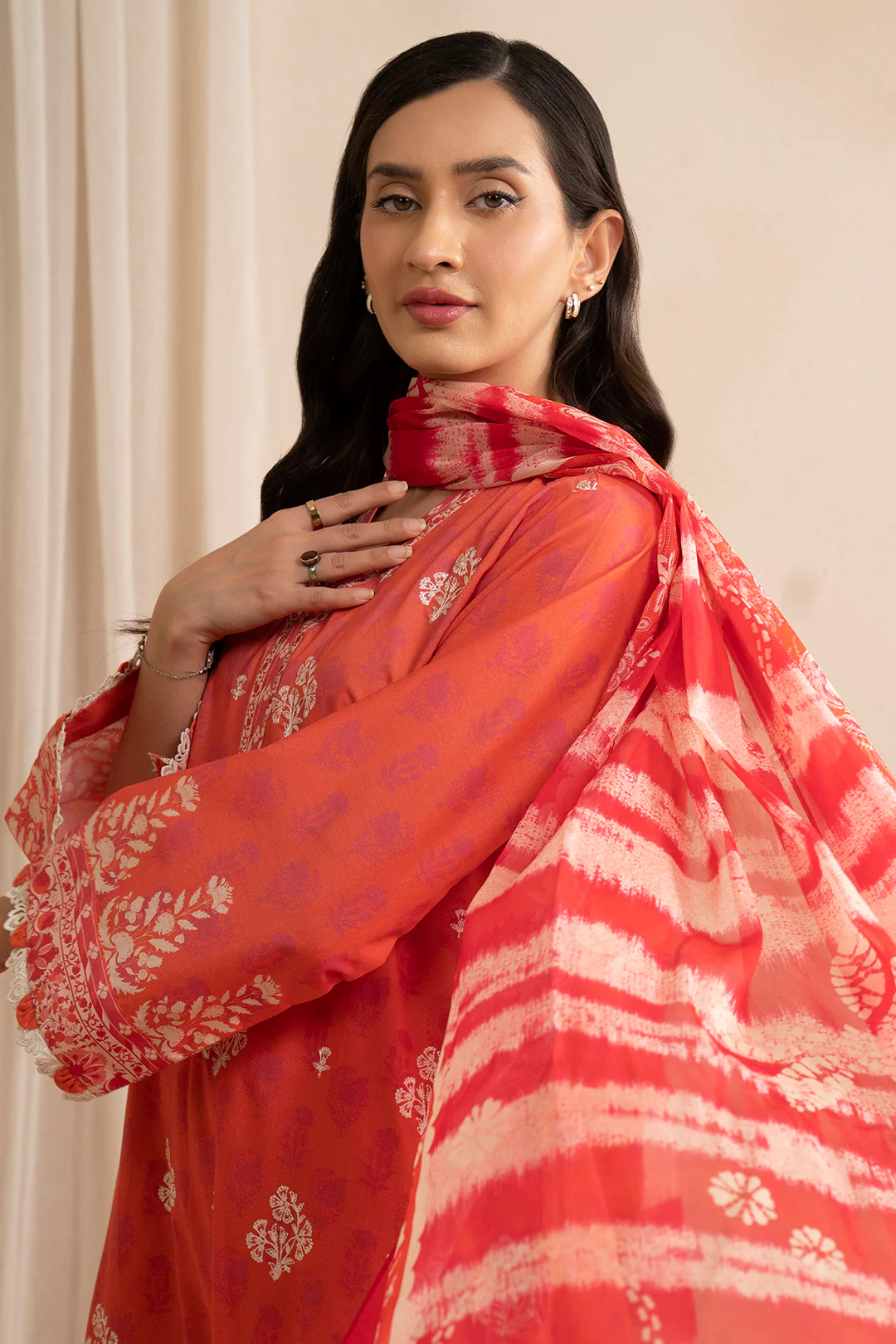 Embroidered Shirt Shalwar Dupatta - 0527 - Image 2