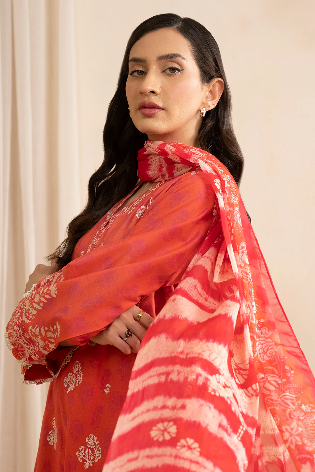 Embroidered Shirt Shalwar Dupatta - 0527 - Image 4