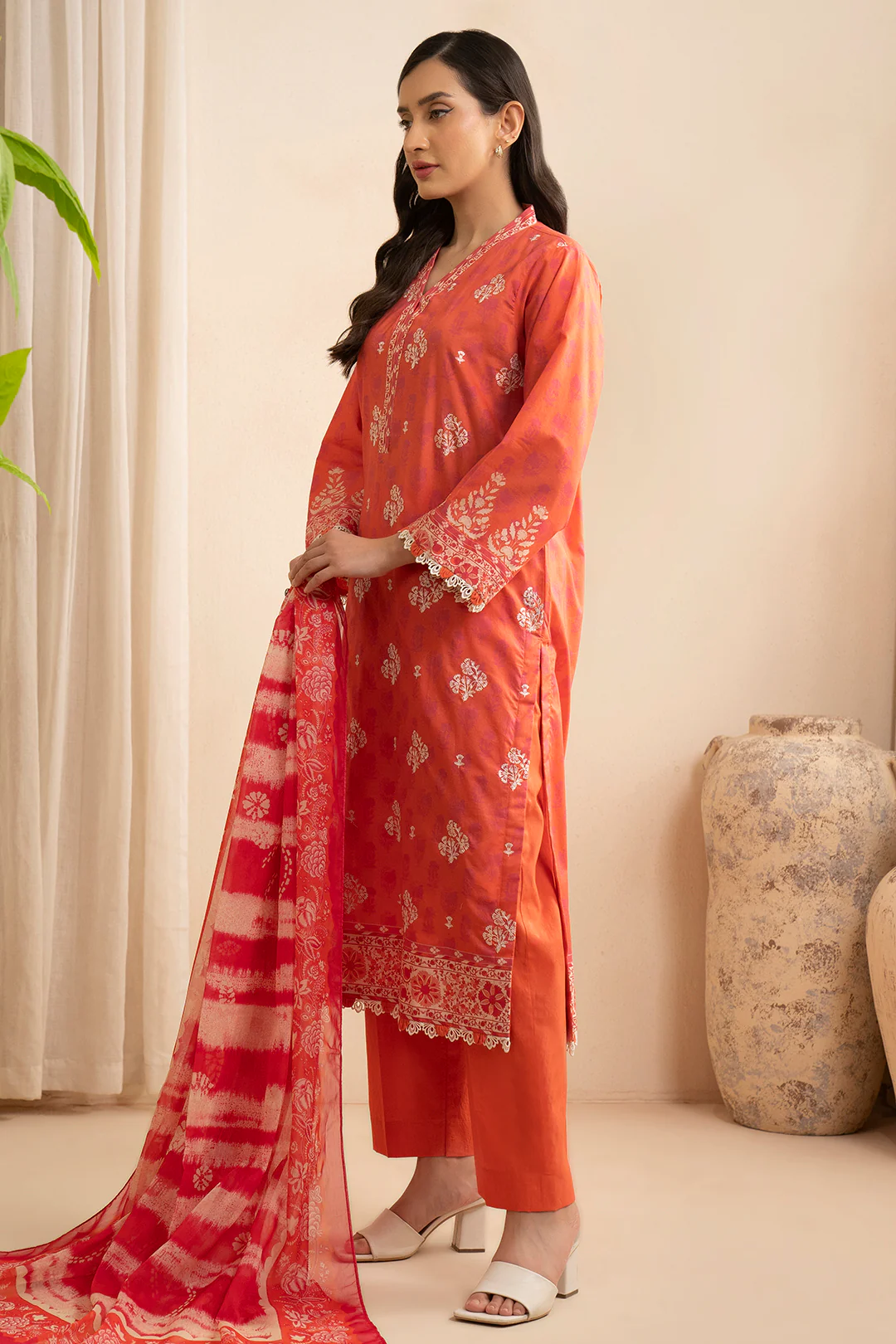 Embroidered Shirt Shalwar Dupatta - 0527 - Image 5