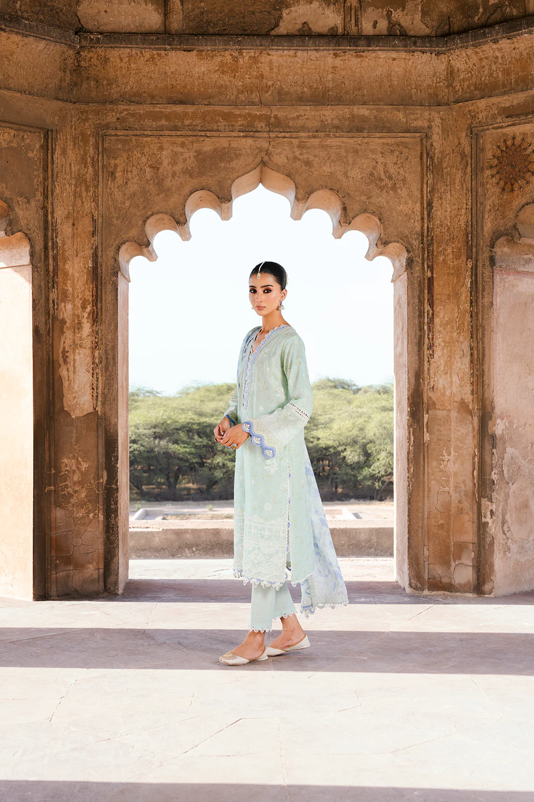 Embroidered Shirt Shalwar Dupatta - 0529 - Image 11