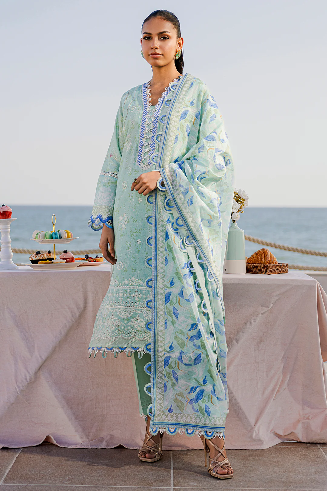 Embroidered Shirt Shalwar Dupatta - 0529 - Image 16