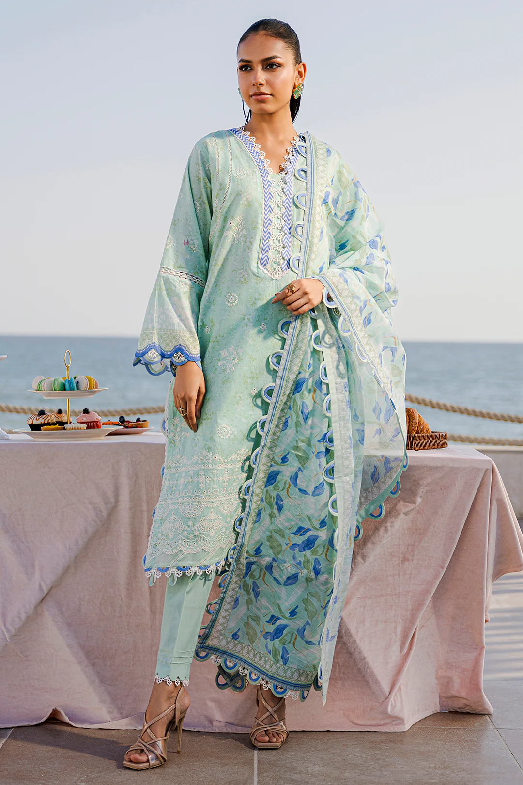 Embroidered Shirt Shalwar Dupatta - 0529 - Image 21