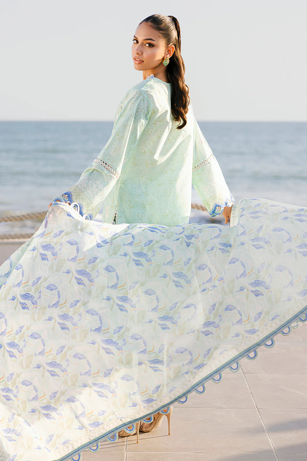 Embroidered Shirt Shalwar Dupatta - 0529 - Image 25