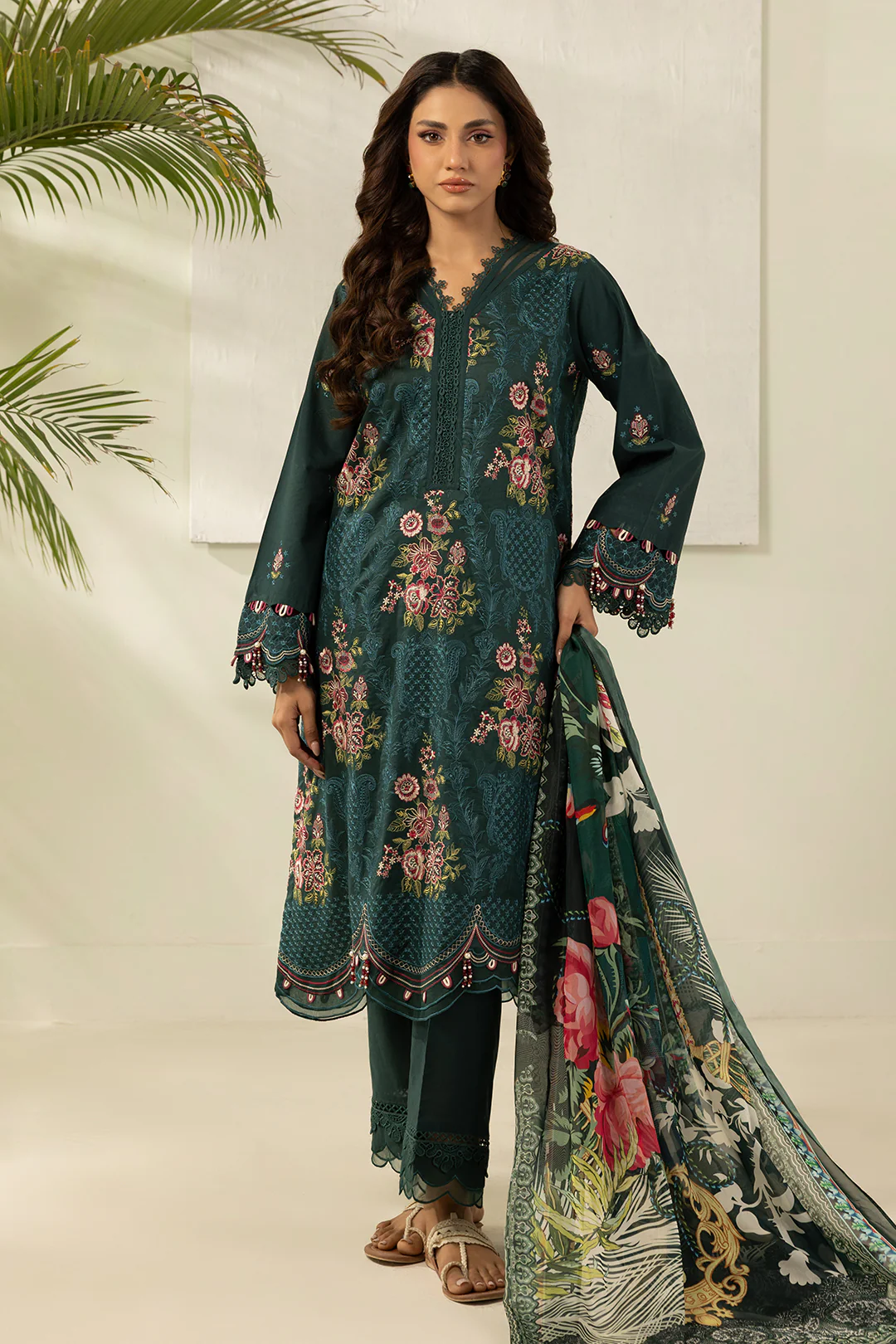 Embroidered Shirt Shalwar Dupatta - 0536 - Image 3