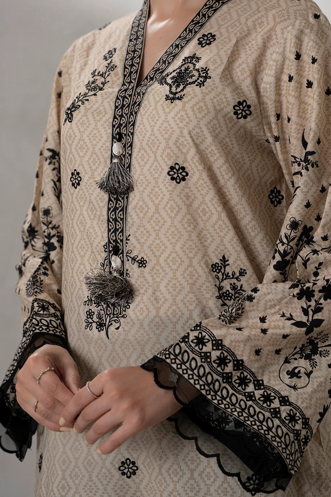 Embroidered Shirt Shalwar Dupatta - 0592 - Image 5