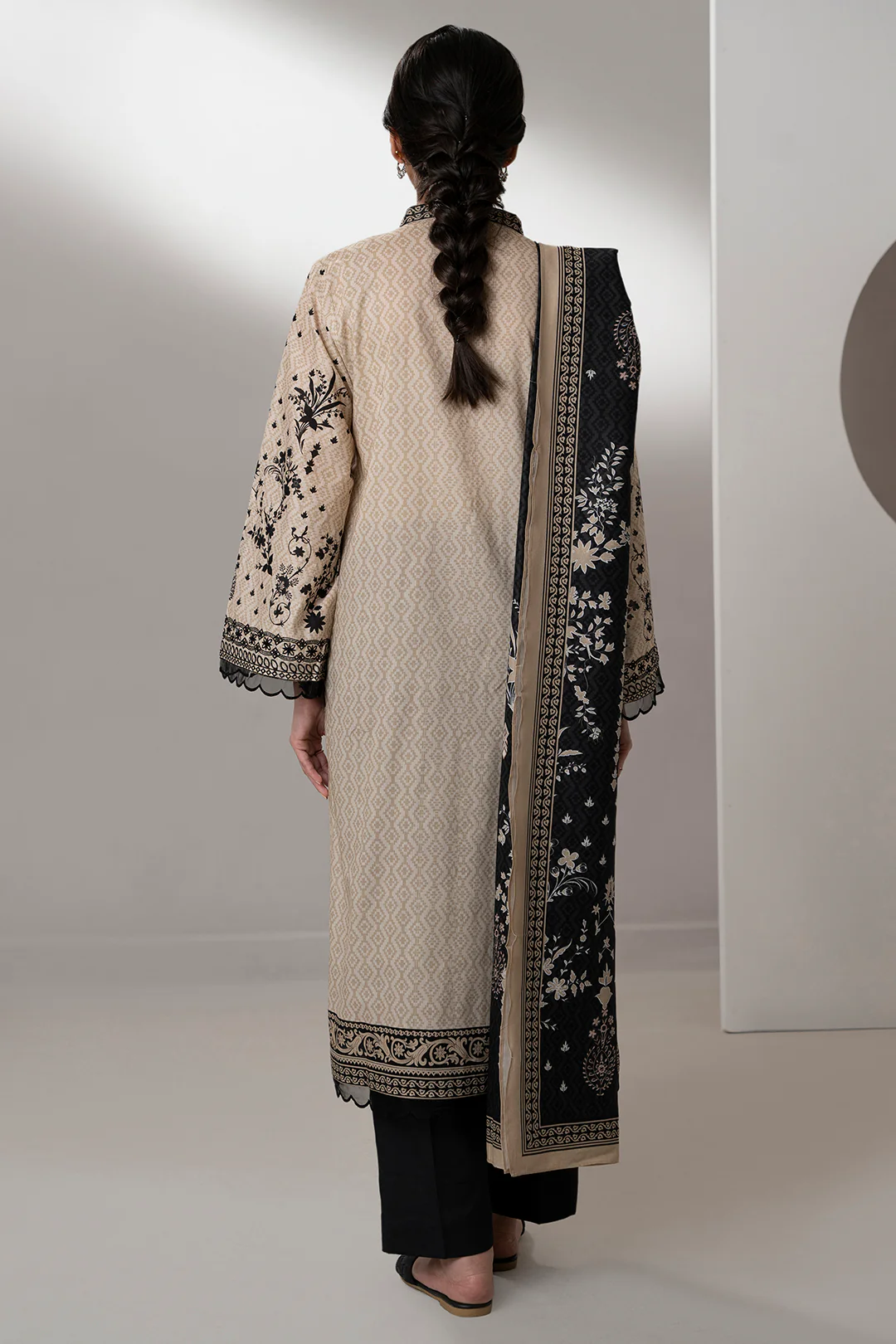 Embroidered Shirt Shalwar Dupatta - 0592 - Image 7
