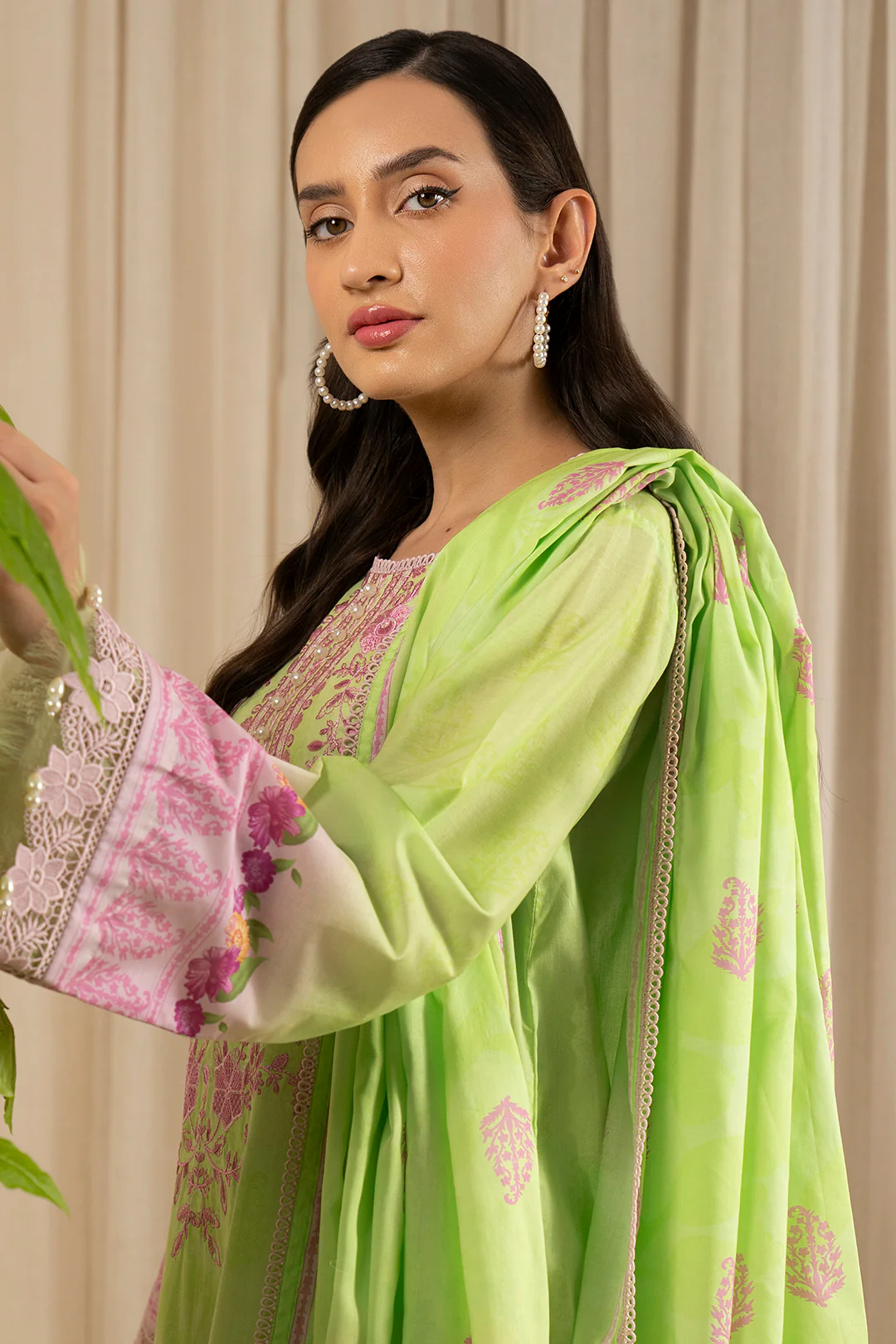 Embroidered Shirt Shalwar Dupatta - 0594 - Image 4