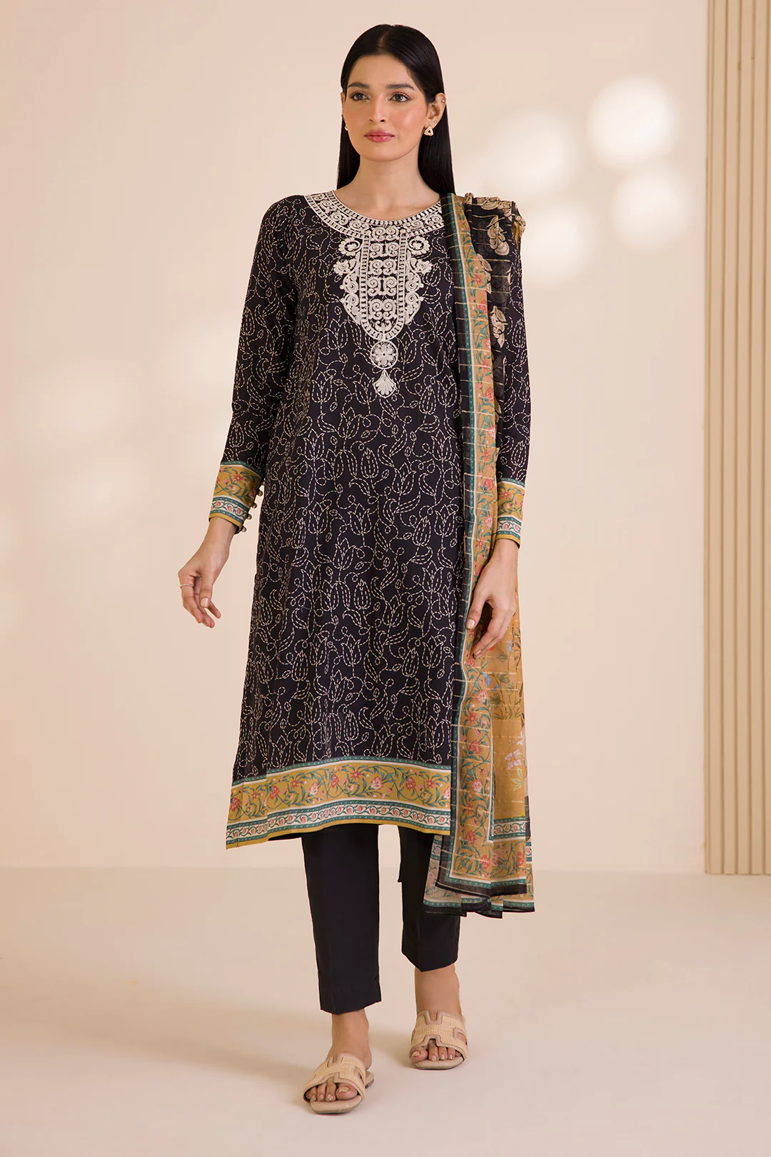 Embroidered Shirt Shalwar Dupatta - 0595
