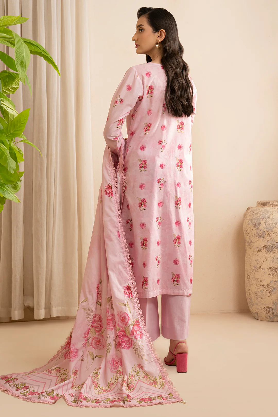 Embroidered Shirt Shalwar Dupatta - 0596 - Image 10