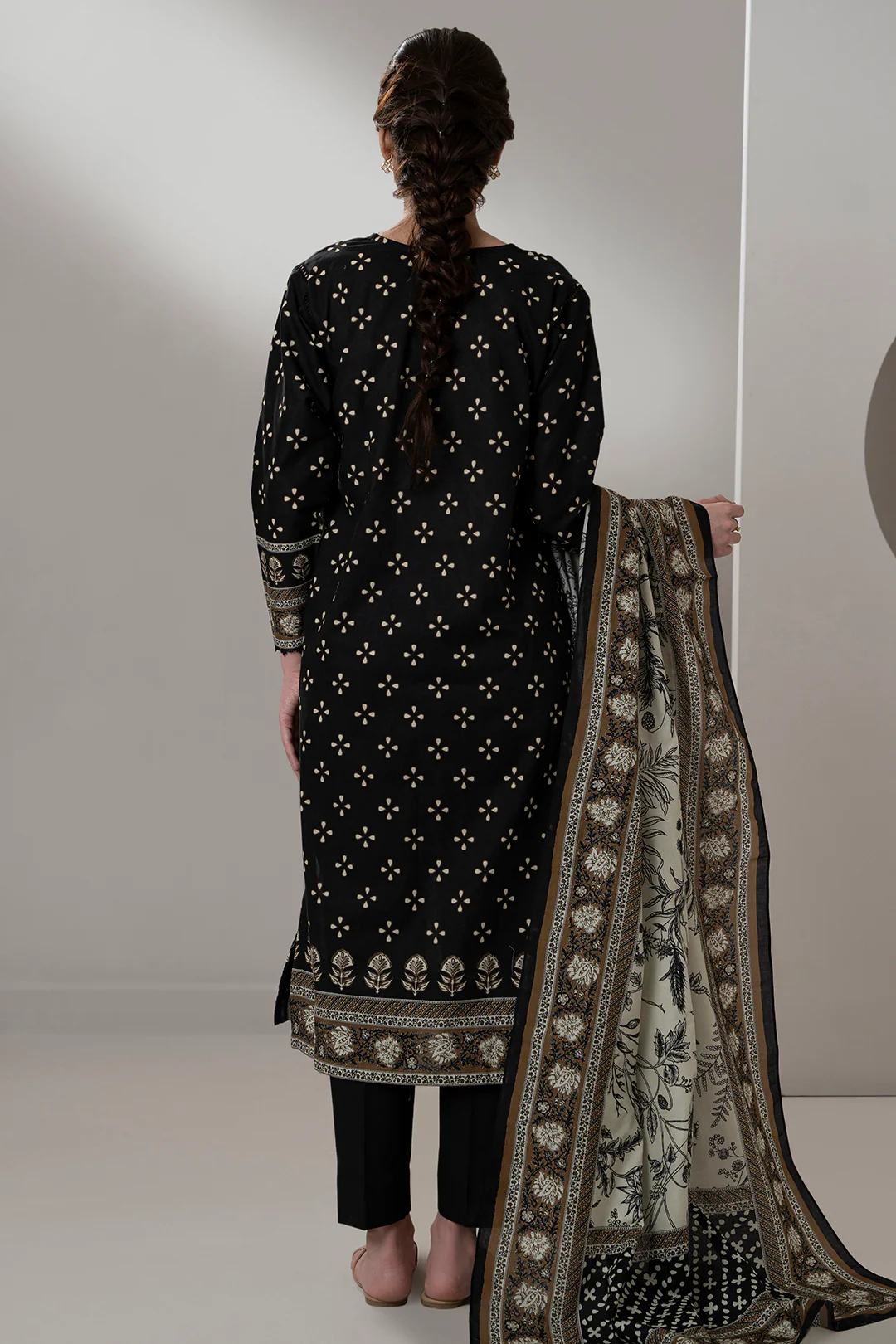 Embroidered Shirt Shalwar Dupatta - 0597 - Image 8