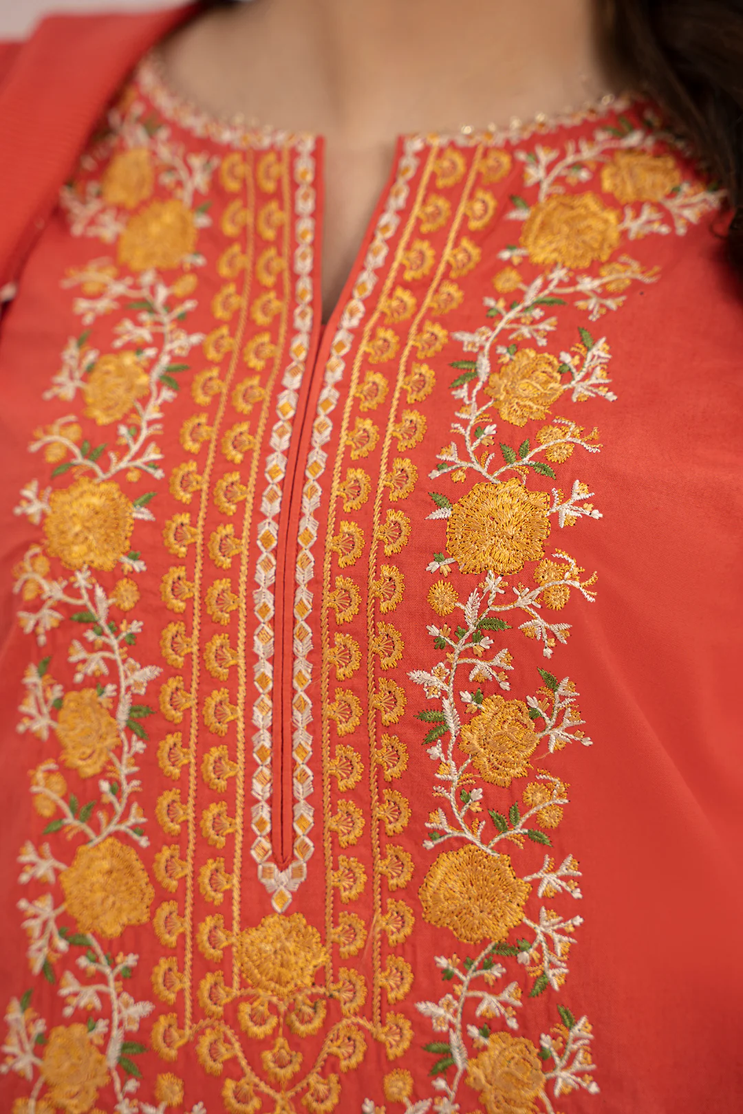 Embroidered Shirt Shalwar Dupatta - 0600 - Image 9