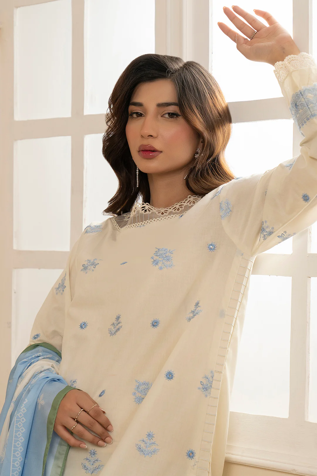 Embroidered Shirt Shalwar Dupatta - 0601 - Image 10