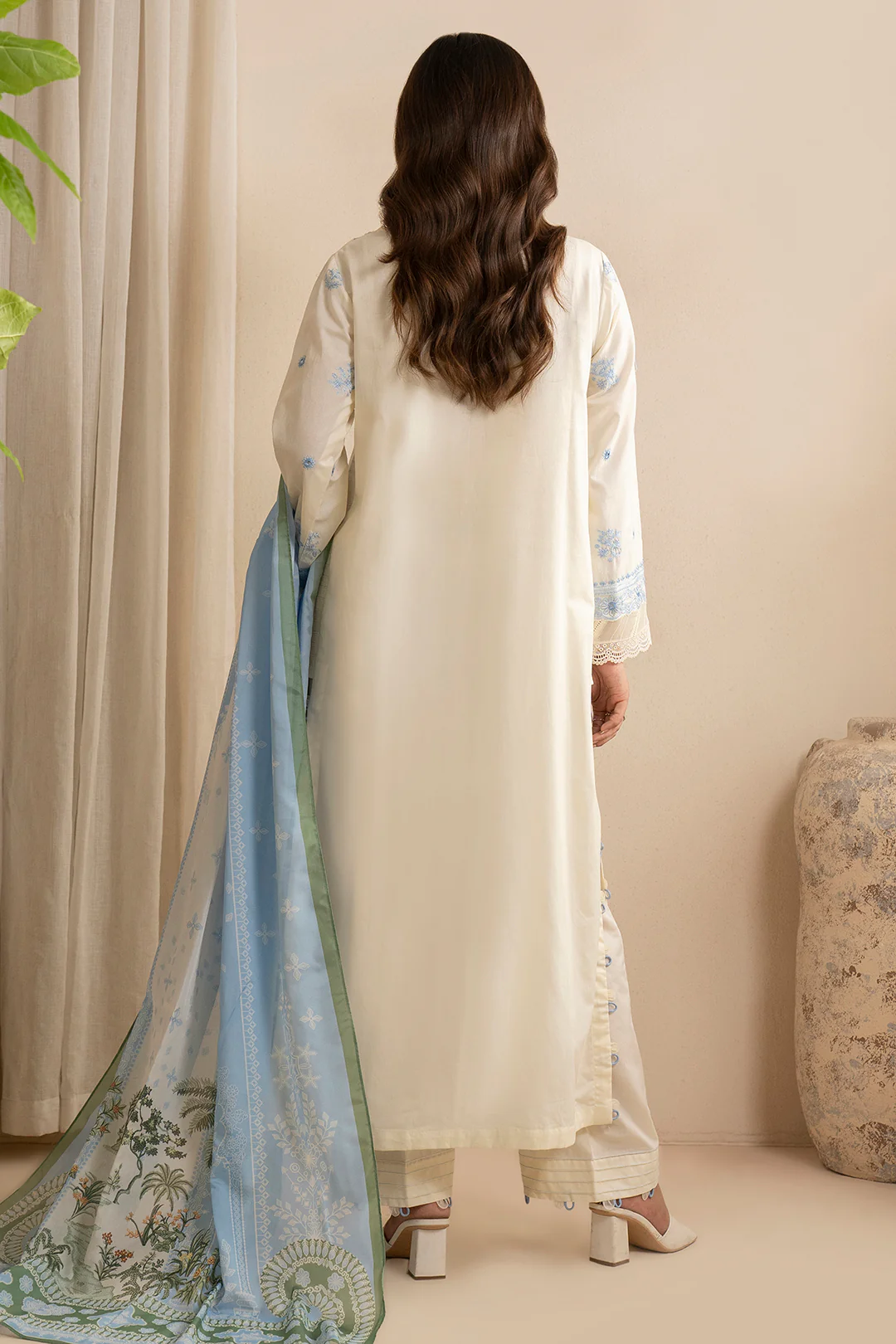 Embroidered Shirt Shalwar Dupatta - 0601 - Image 11