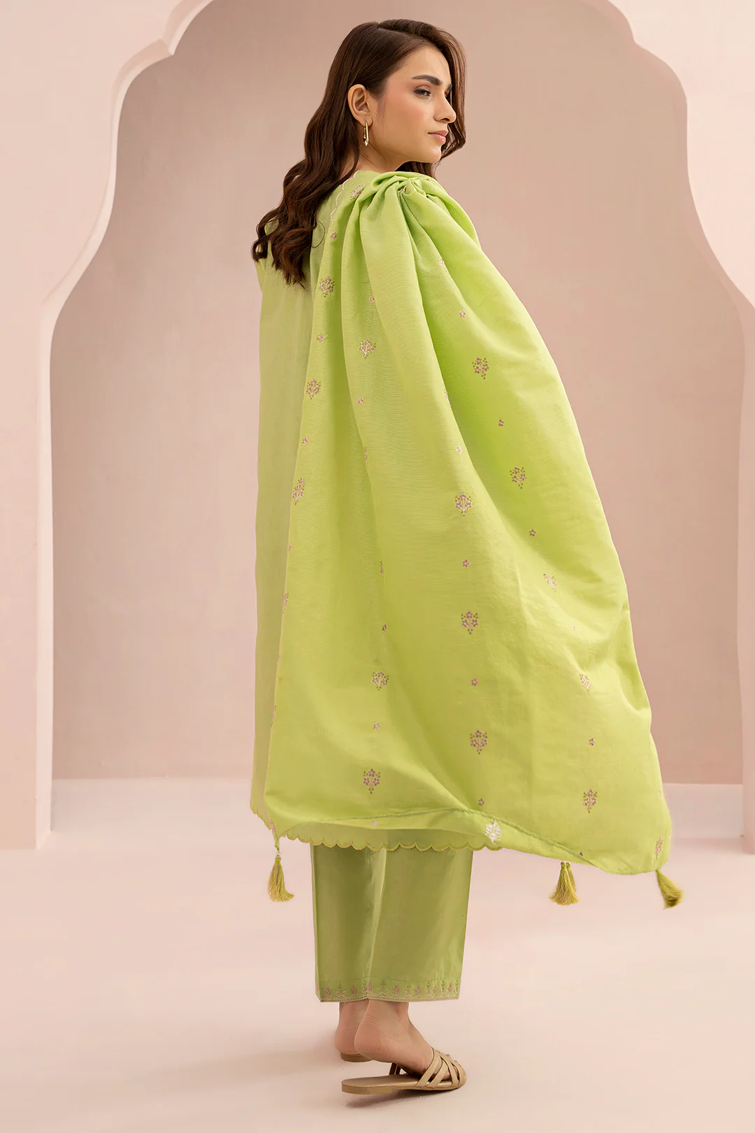 Embroidered Shirt Shalwar Dupatta - 0602 - Image 12
